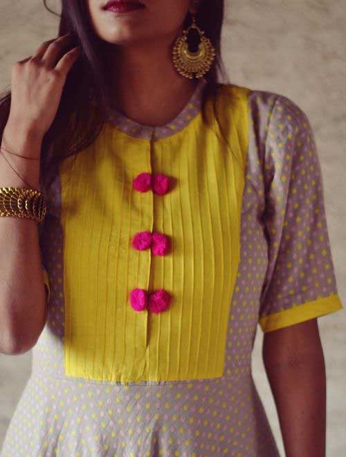 Small Round Kurti Neck Design