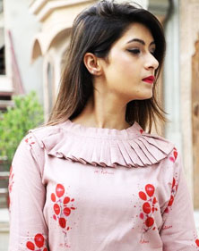 Pleated Style Kurti Neck Designs 