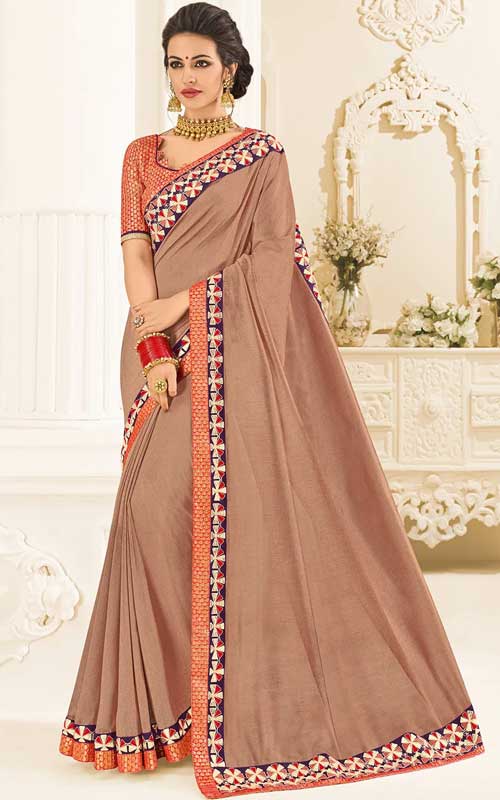 Plain Art Silk Saree