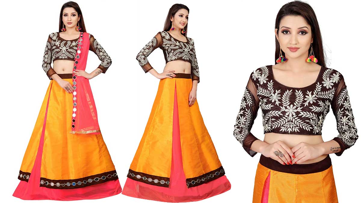 Crepe Chiffon Lehenga Choli