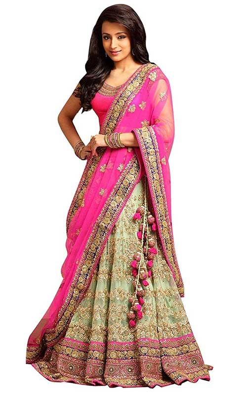 Embroidered Umbrella Cut Traditional Lehenga