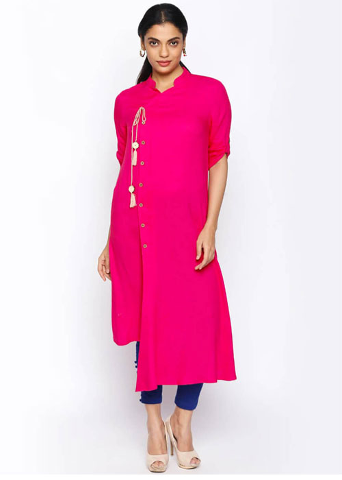 Pink A-Line Kurti