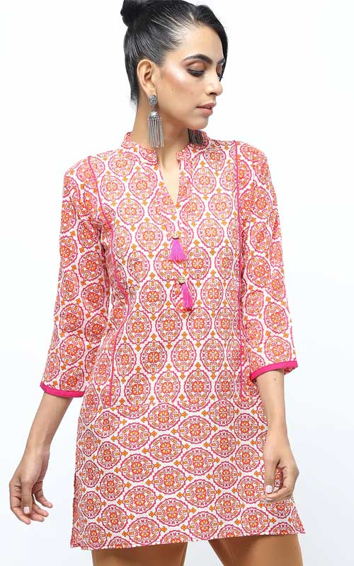 Printed Straight Short Kurti