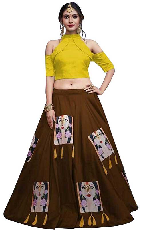 Taffeta Silk Lehenga Choli