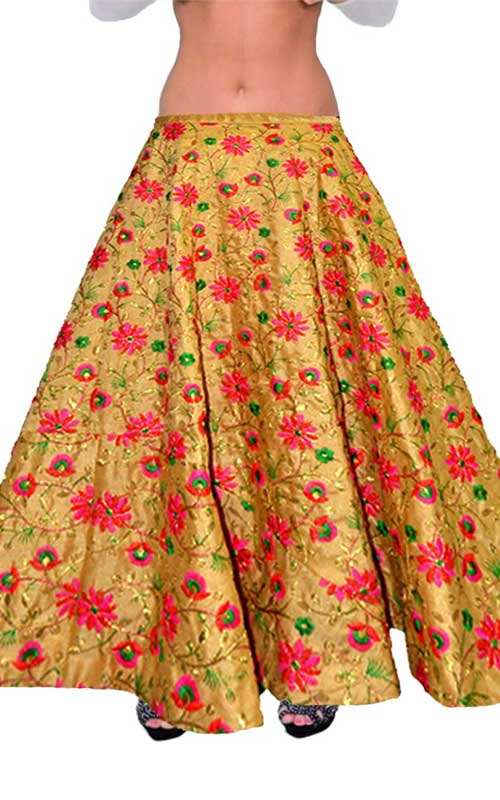  Umbrella Cut Cotton Silk Traditional Lehenga