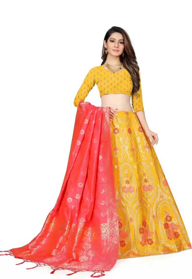 Banarasi Art Silk Woven Lehenga Choli 