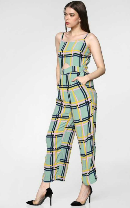 Checkered Women Jumpsuit