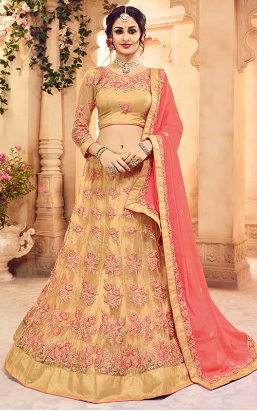 Embroidered Flared Lehenga Choli