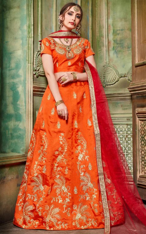 Embroidered Flared Lehenga