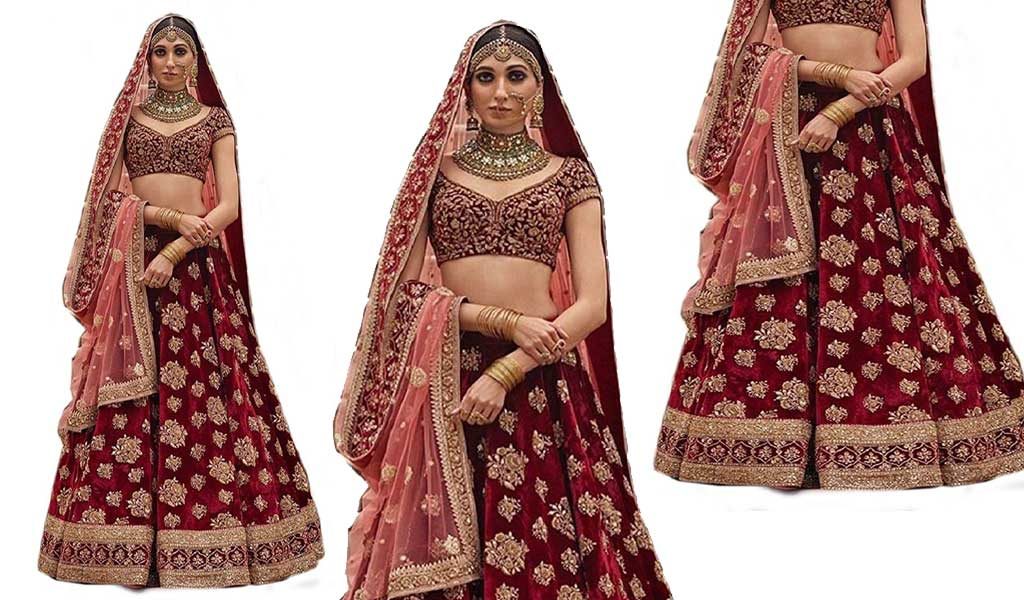 Embroidered Semi Stitched Lehenga For Women