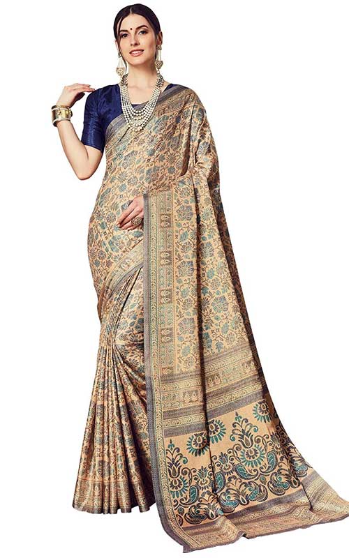 Floral Printed Manipuri Silk Saree
