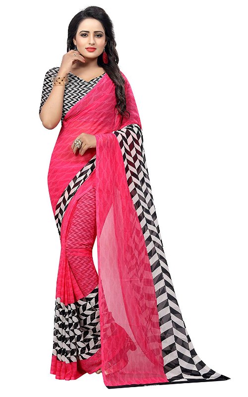 Georgette Saree With Blouse Piece