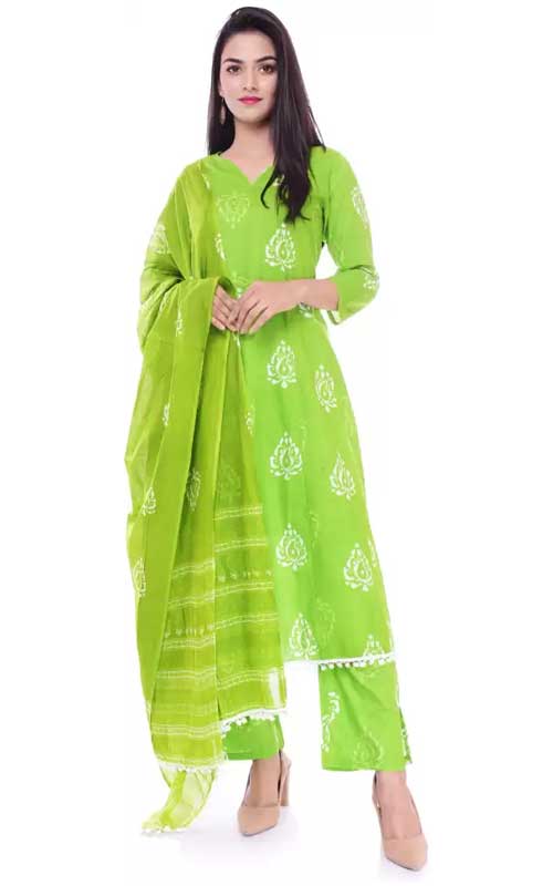 Kurta and Palazzo Set (Green)