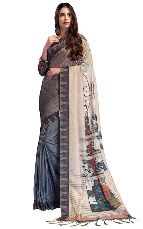 মনিপুরি তসর সিল্ক শাড়ি 