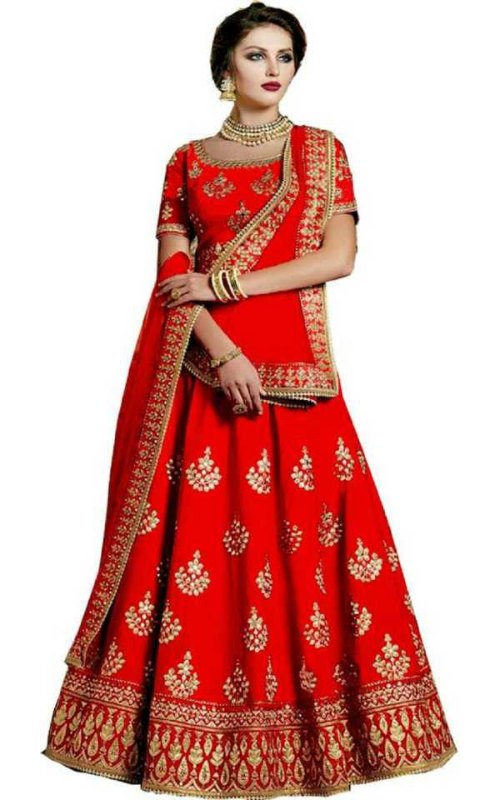 Red Lehenga With Dupatta Set