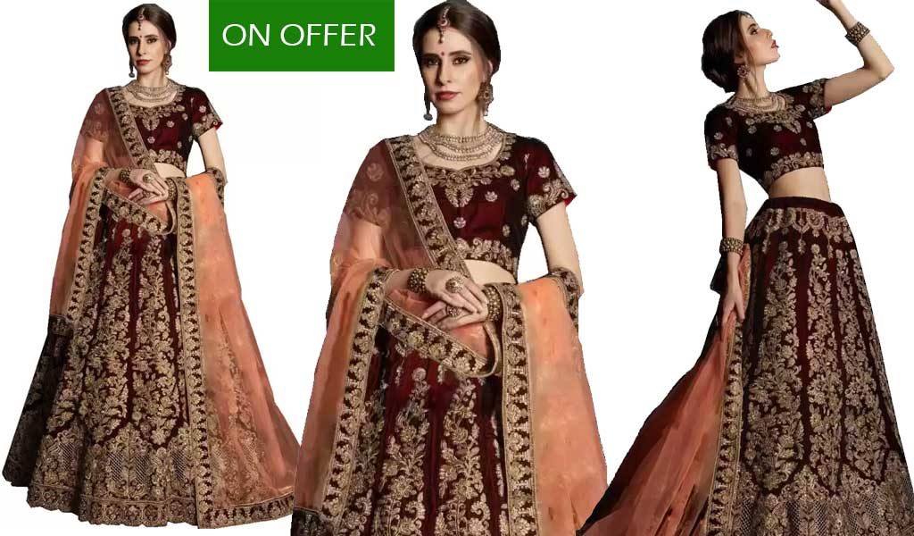 Semi Stitched Lehenga Choli Dupatta Set