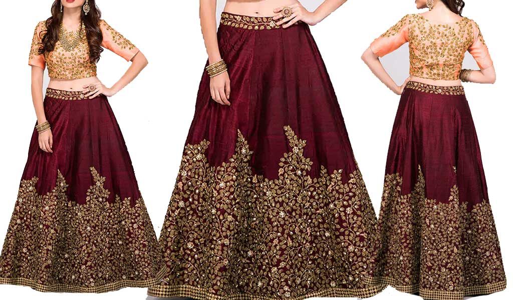 Silk Flared Lehenga