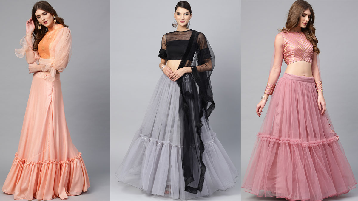 Ruffled Lehengas - 3 Beautiful Designs