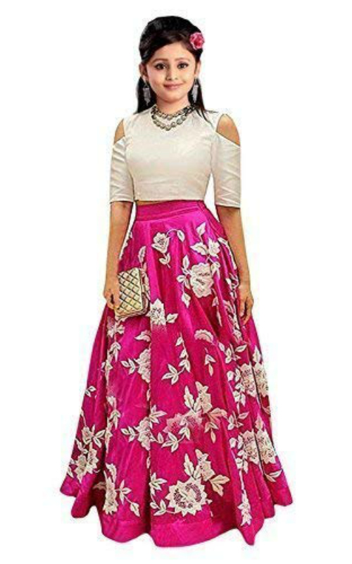 11-15 Years Pink lehenga Choli