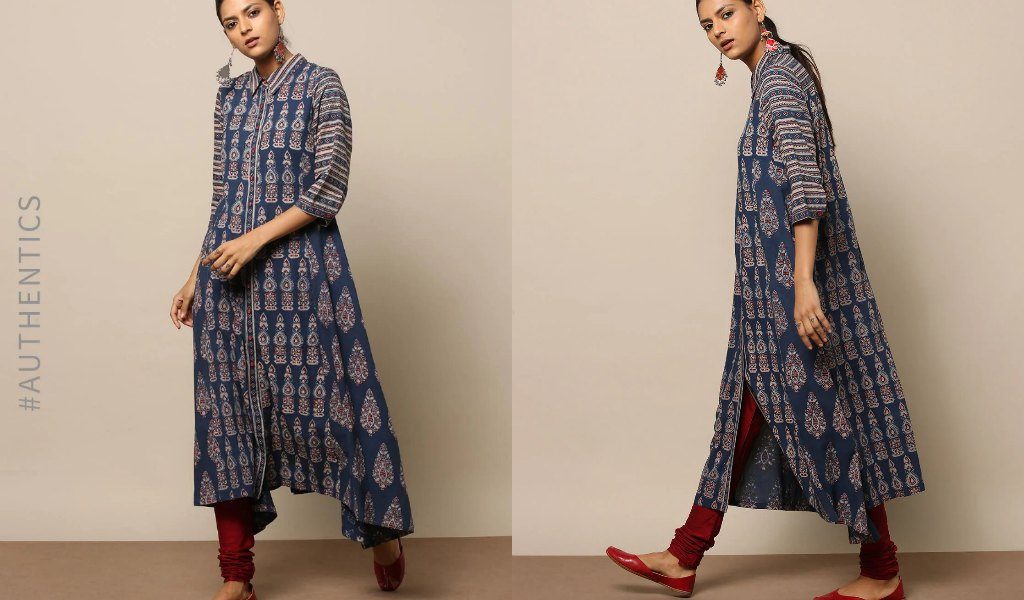 Ajrak Handblock Print Cotton Kurta