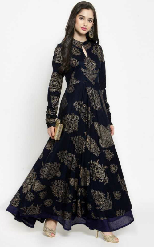 Dark Blue Anarkali Kurta