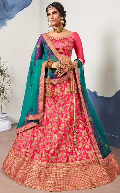 Embroidered A-Line Lehenga