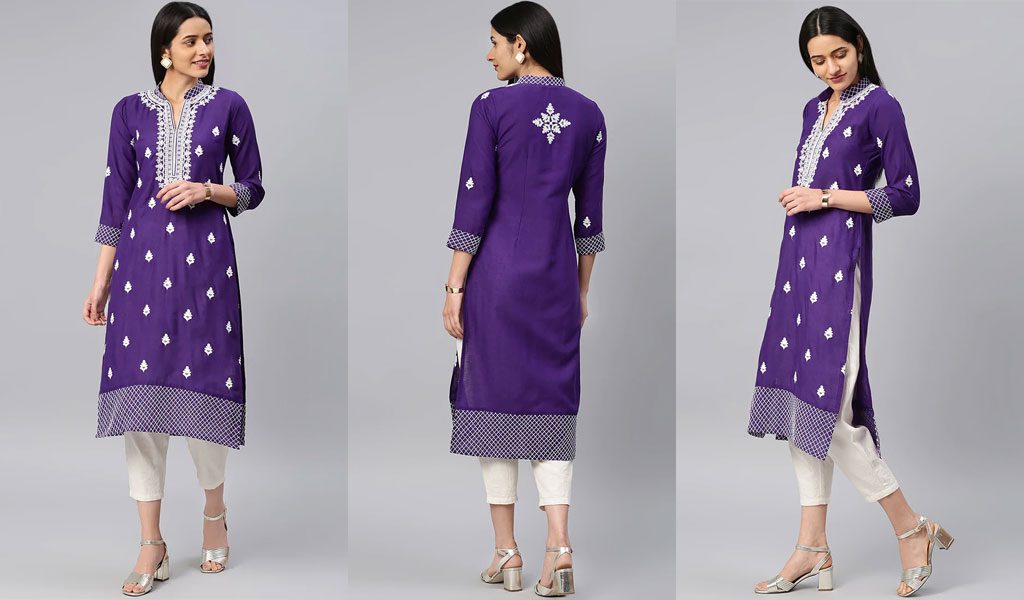 Embroidered Straight Kurta