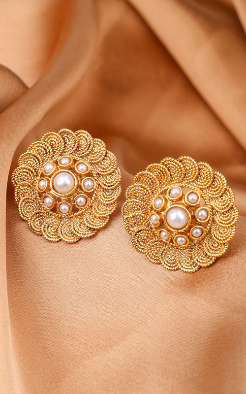 Gold-Plated Circular Studs