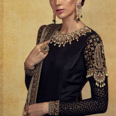 Golden Colour Embroidered Kurti
