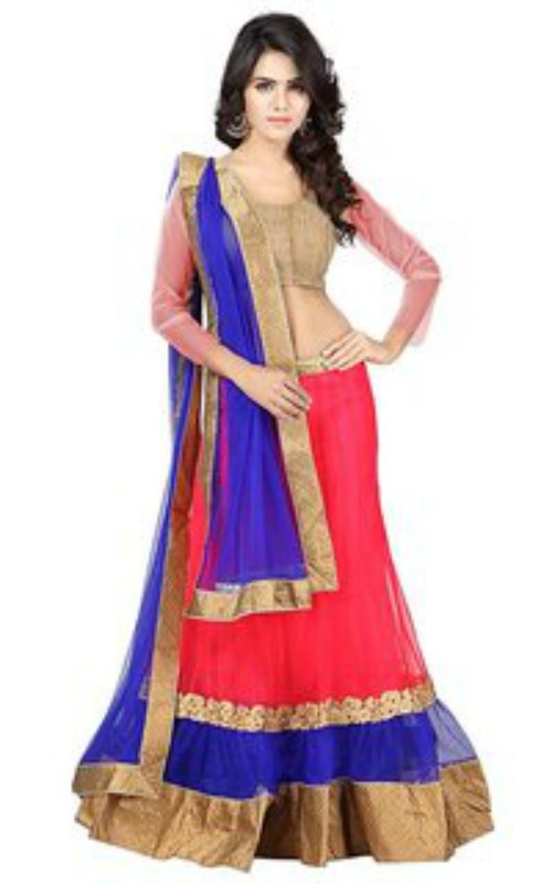 Lehenga In Net Fabric