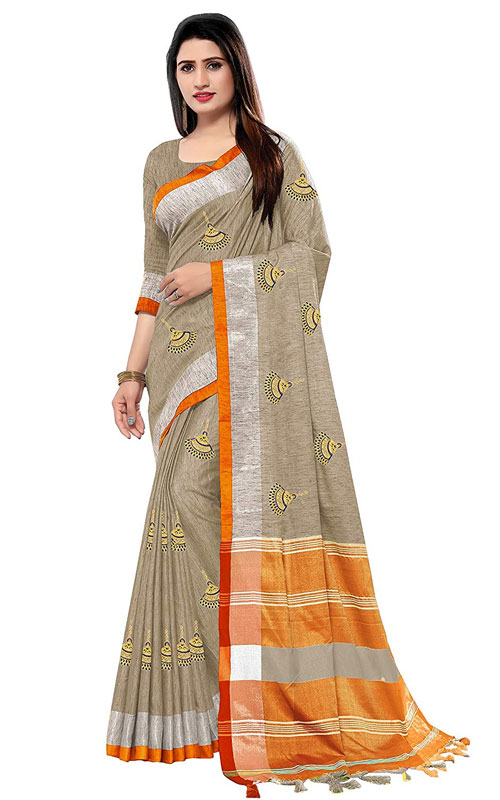 Linen Cotton Saree