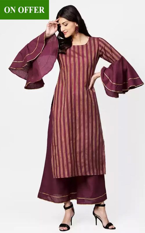  Pure Cotton Kurta and Palazzo Set