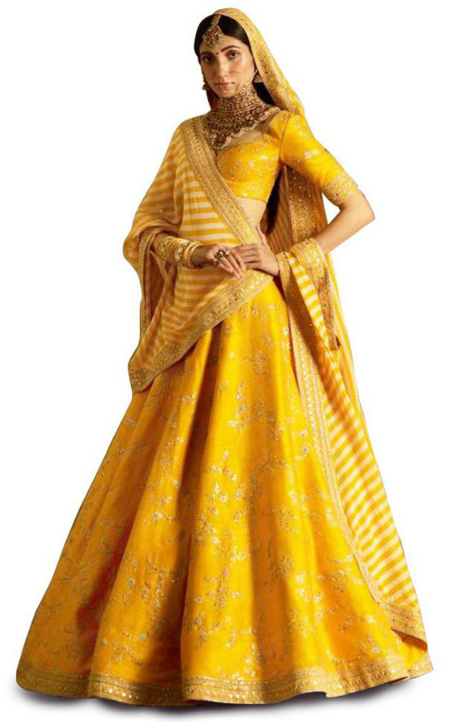 Yellow Silk Lehenga