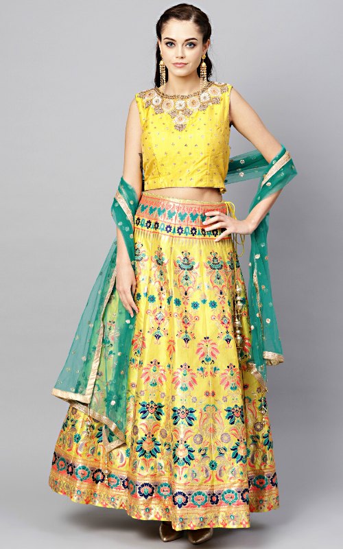 Yellow Silk Lehenga