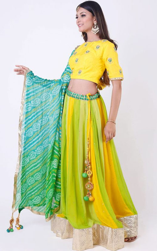 bandhani Style Lehenga