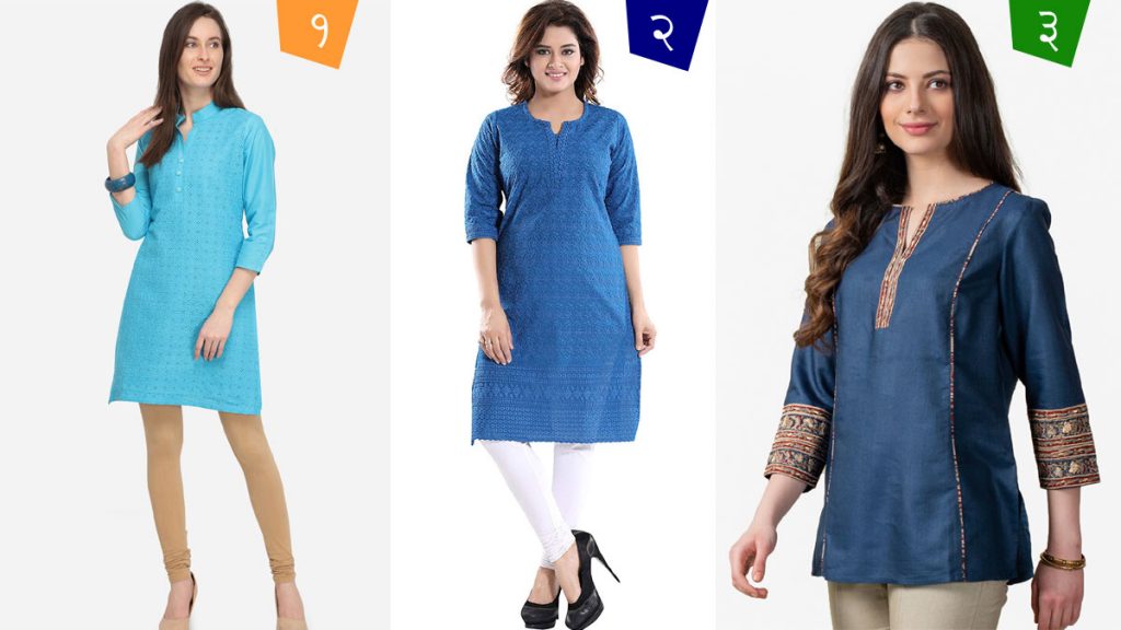 Blue Kurtis for Indian Cricket Fans