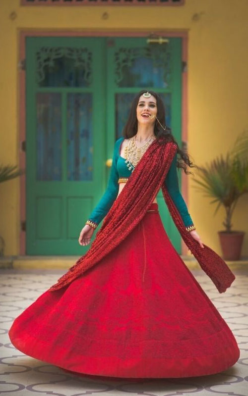 circular style lehenga 