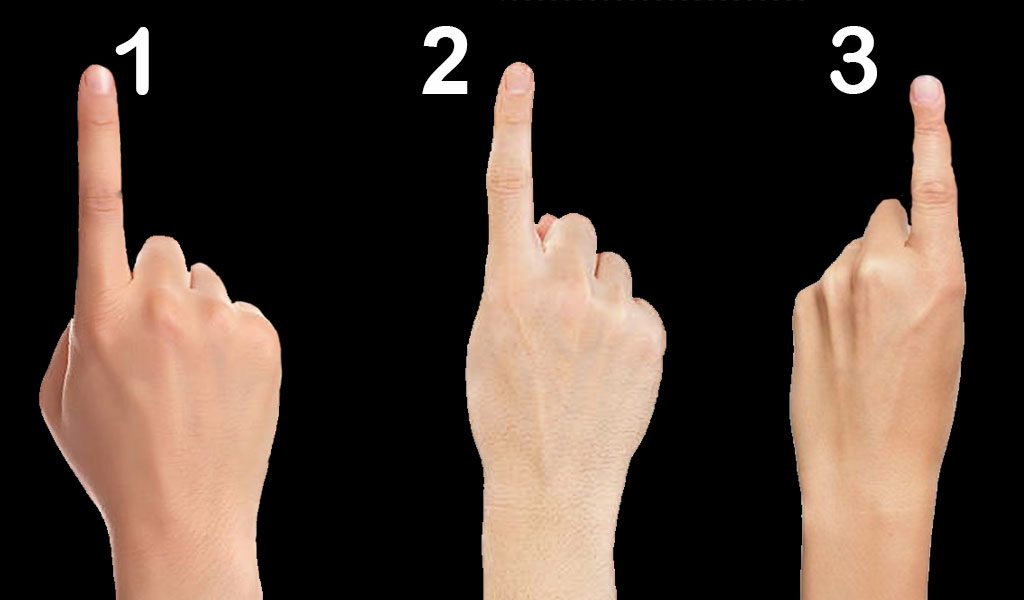 3 types of finger shapes