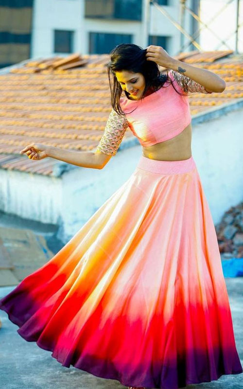 digital print lehenga 