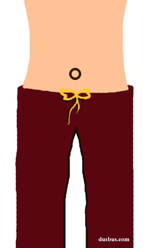 Round shape belly button