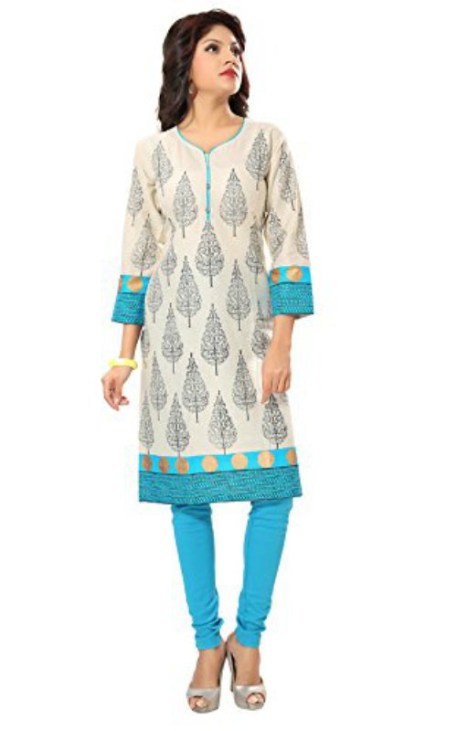Beige Straight Kurti