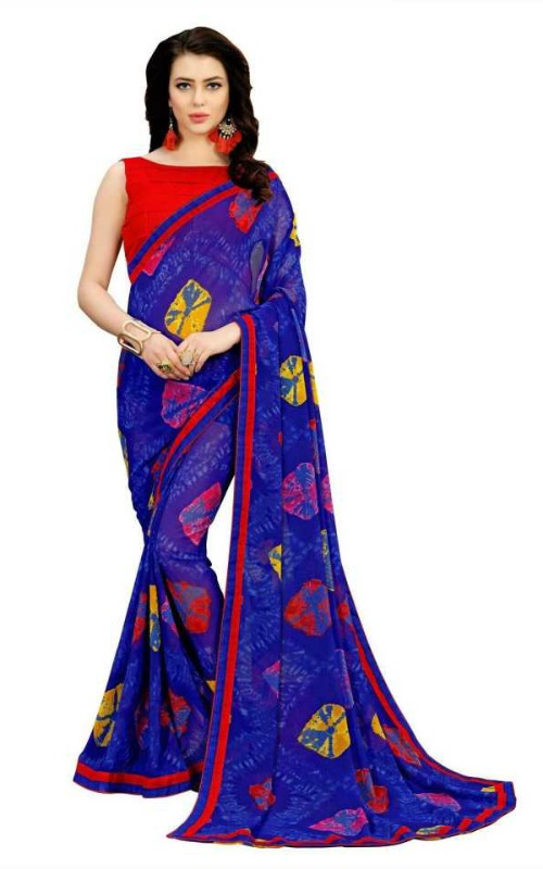 Bandhani Poly Georgette Saree