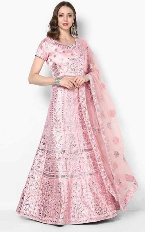 Brocade Lehenga Choli With Net Dupatta