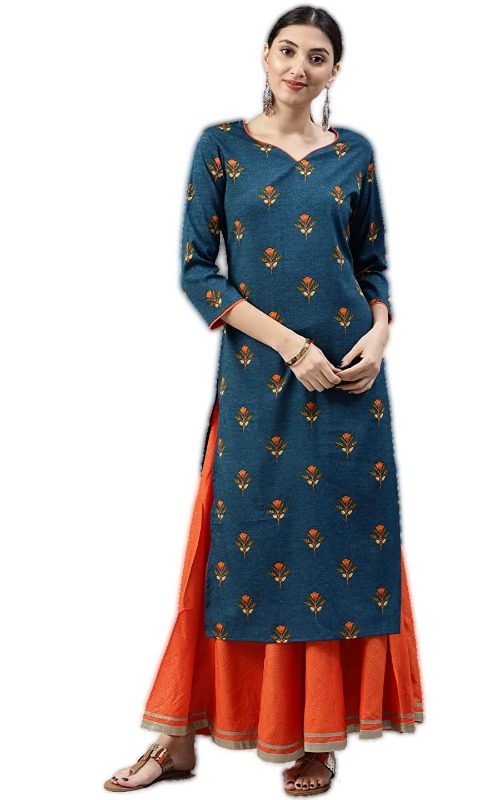 Crepe Digital Printed Kurti