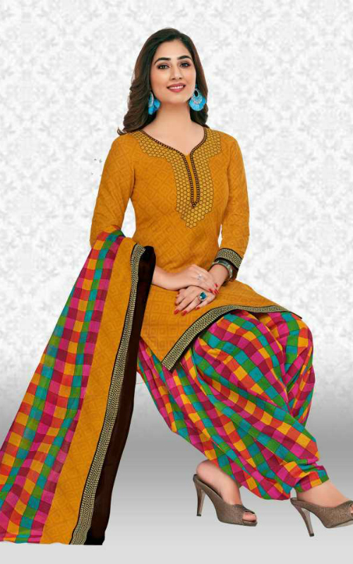 Divastri Unstitched Patiala Style Printed Suit