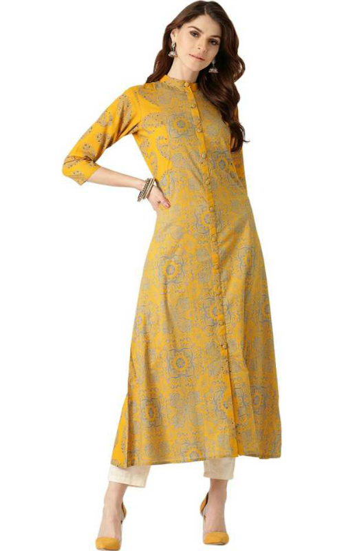 Floral Print Straight Kurta