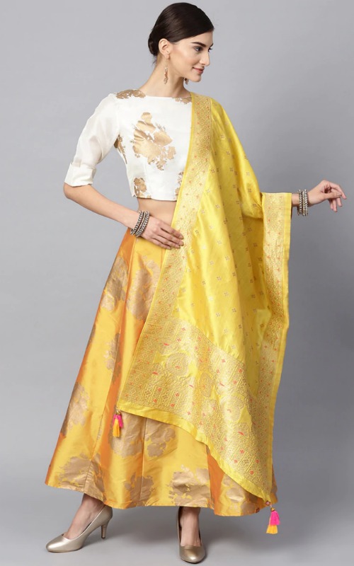 Foil Printed Paralleled Lehenga