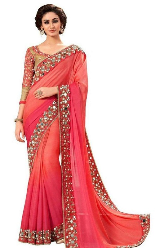 Georgette Saree With Blouse Piece