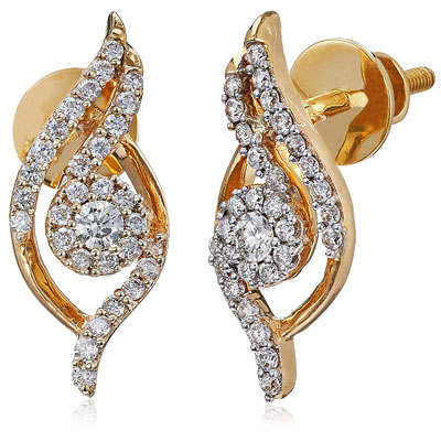 Senco Gold & Diamond Earrings