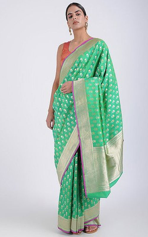 Green Benarasi Silk Saree